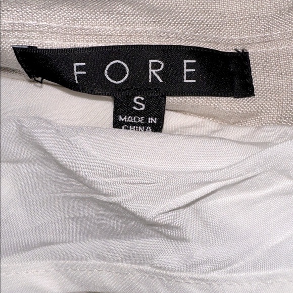 Fore Women's Cream linen blend Blazer size small - Picture 7 of 11